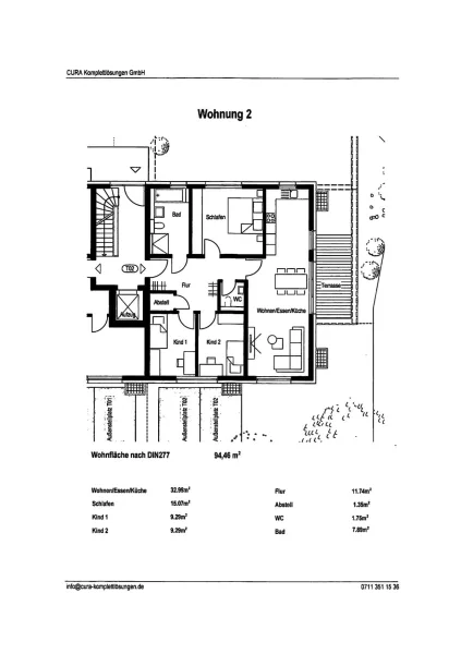 Grundriss Wohnung 2