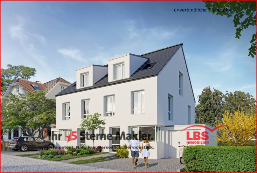 Visualisierung - Haus kaufen in Stuttgart - Neubau DHH in Vaihingen