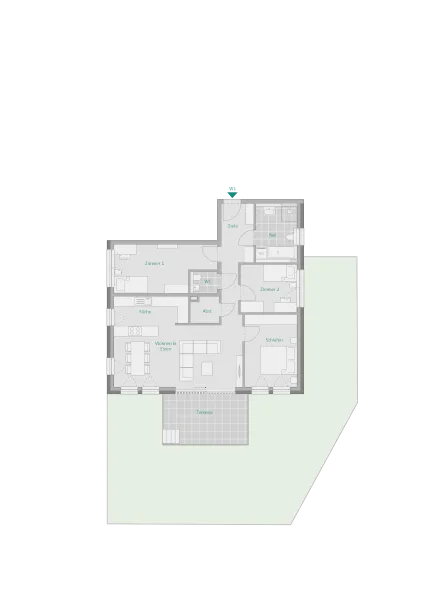 Grundriss Wohnung 1