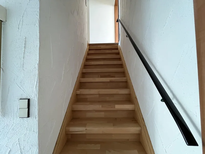 Treppe zum OG mit Parkett