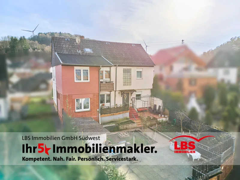 Dronenfoto 1 - Haus kaufen in Linden - Ein-/Zweifamilienhaus mit Platz für die ganze Familie