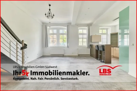 Blick vom Eingang - Wohnung kaufen in Bad Kreuznach - Hochwertig ausgestattete Maisonette Wohnung, mit separatem Appartement