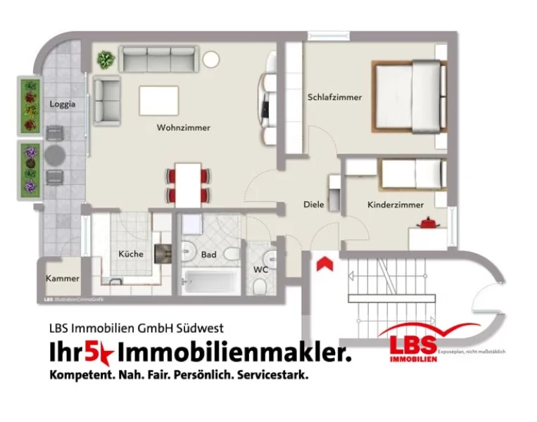 Grundriss - Wohnung kaufen in Worms - Warum denn länger Miete zahlen!