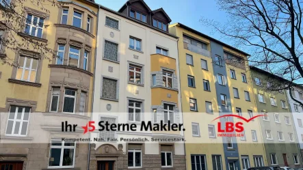 Hausansicht - Wohnung kaufen in Ludwigshafen - Helle 3 Zimmer mit Sonnenbalkon! 