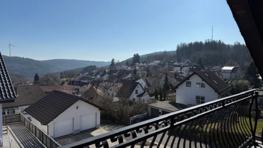 Blick vom Balkon