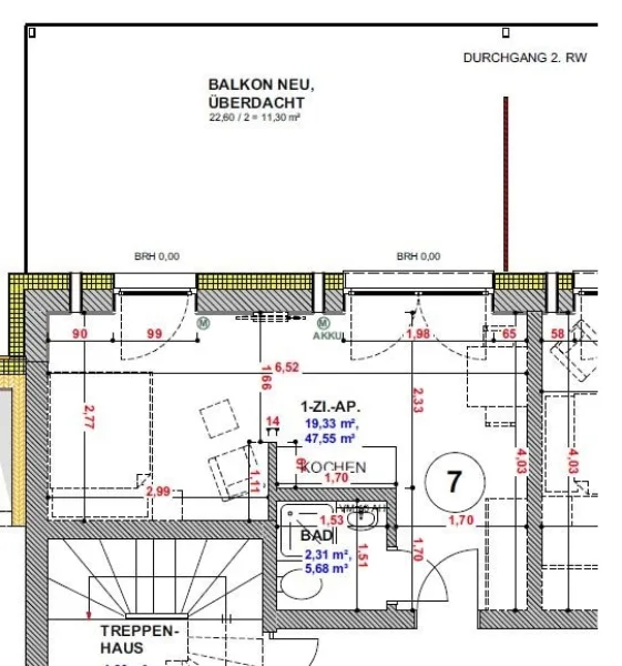 Grundriss WE 7