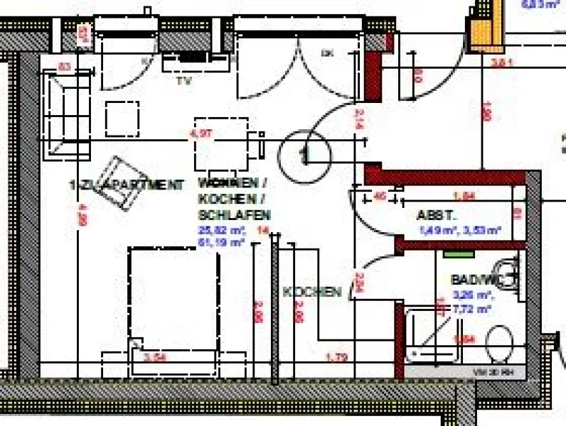 Grundriss WE 1