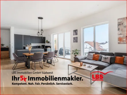 Wohn-/ Essbereich - Wohnung kaufen in Villingendorf - Moderne 3-Zimmer-Wohnung mit großem Balkon und TG-Stellplatz