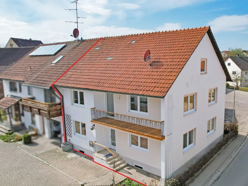 Außenansicht - Haus mieten in Schweitenkirchen-Niederthann - Charmante Doppelhaushälfte in Niederthann