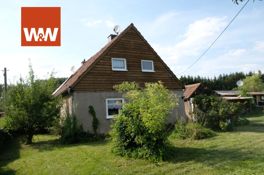 Ansicht - Haus kaufen in Meerane - Doppelhaushälfte zum Sanieren und Renovieren