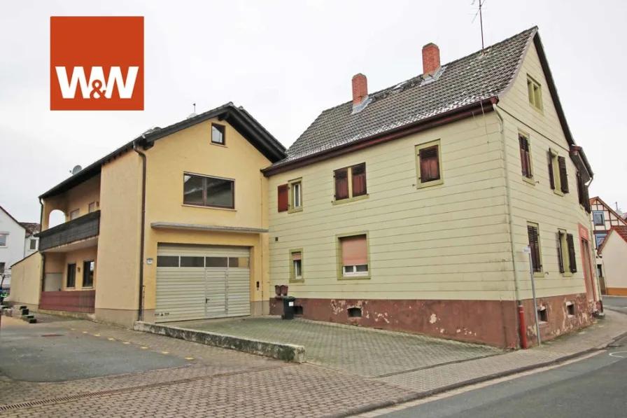 Beide Häuser mit Einfahrt Hof - Grundstück kaufen in Brensbach / Wersau - Gebäude mit Abriss-/ Neubau-Potential + Zweifamilienhaus ***PROVISIONSFREI für den Käufer***