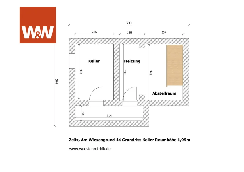 Zeitz,Am Wiesengrund Grundriss Keller