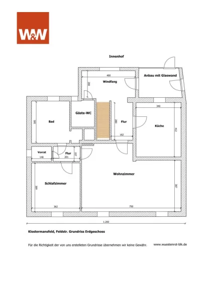 Klostermansfeld, Feldstraße Grundriss EG-1