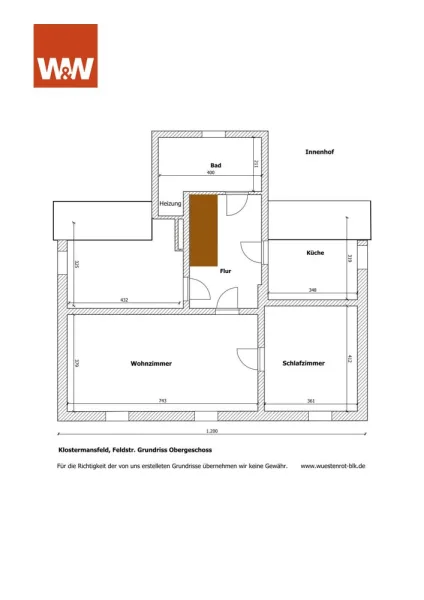 Klostermansfeld, Feldstraße Grundriss Obergeschoss-1