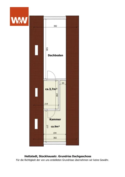 Hettstedt, Stockhausstr.7 Grundriss Dachgeschoss