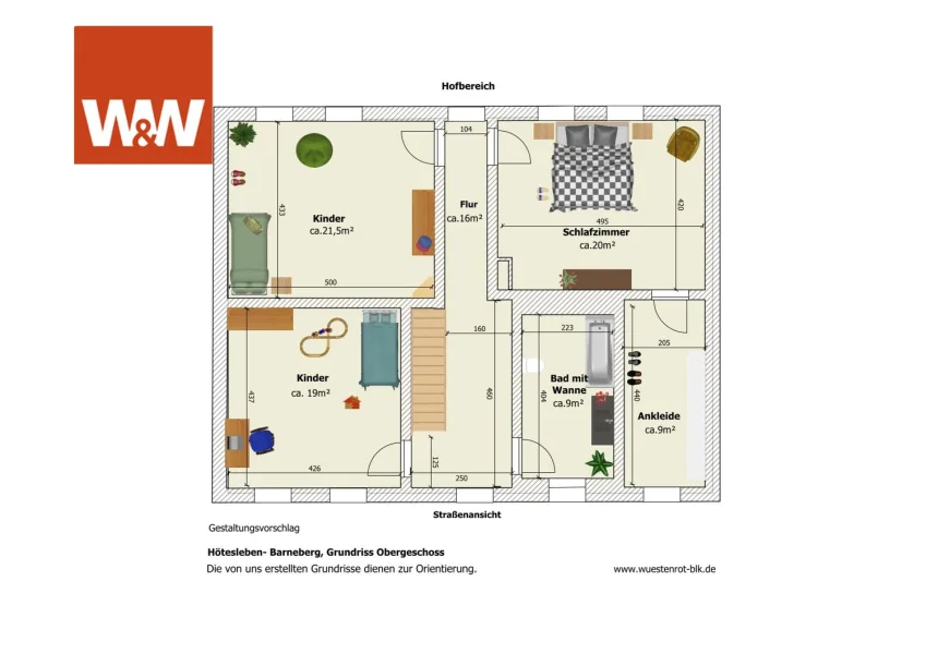 Hötensleben- Barneberg, Grundriss Obergeschoss-1