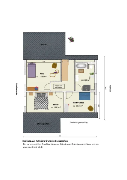 Saalburg, Am Kulmberg Grundriss Dachgeschoss