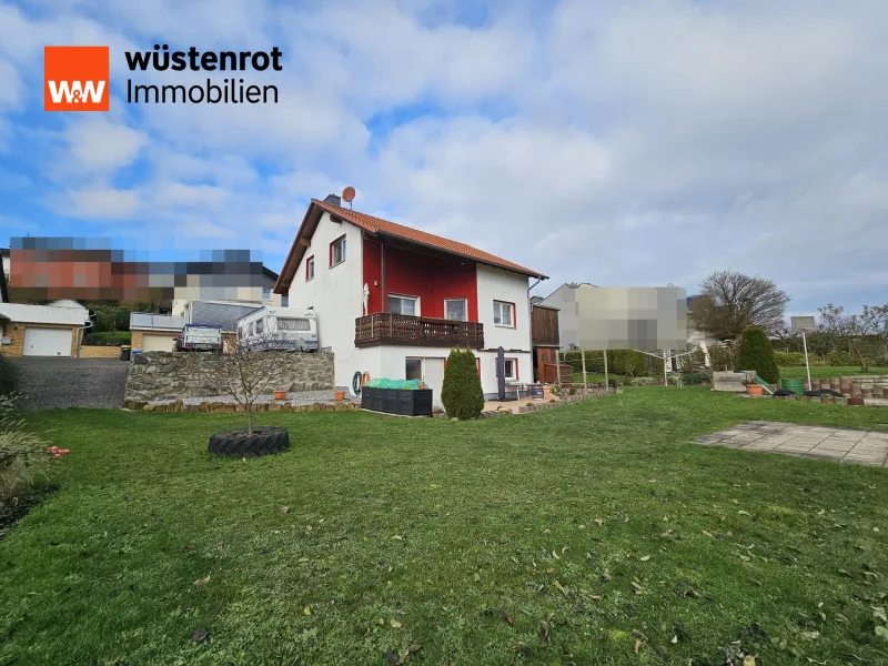 Ansicht Südost - Haus kaufen in Weimar - RESERVIERT Einfamilienhaus mit großzügigen Garten in attraktiver Lage in Weimar-Wenkbach