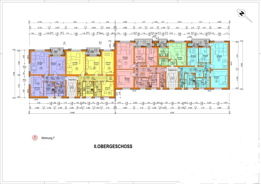 Wohnung 7, 2. OG Teilungsplan