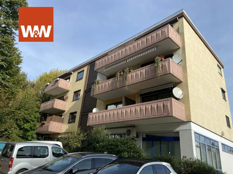 Hausansicht 1 - Wohnung kaufen in Flörsheim / Weilbach - Kapitalanlage: 1-Zi.-Wohnungmit Balkon in zentraler Wohnlage