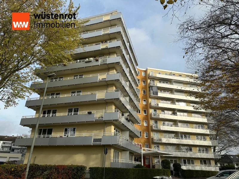 Außenbereich - Wohnung kaufen in Hofheim am Taunus / Marxheim - Modernisierte, gemütliche Single Wohnung mit Loggia & Skyline Blick in Hofheim