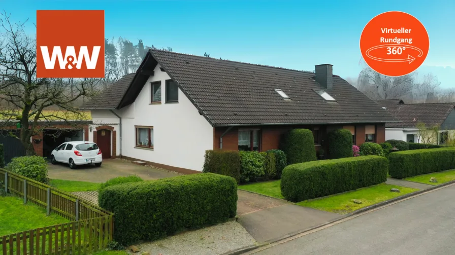 Ansicht - Wohnung kaufen in Lügde / Rischenau - Schöne 4 – 5 Zimmer ETW in Lügde-Rischenau mit eigenem Garten