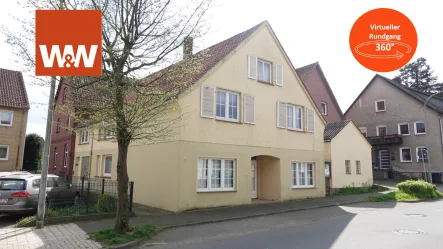 Ansicht - Haus kaufen in Extertal - Wohn- und Geschäftshaus in Extertal - Silixen mit Potenzial