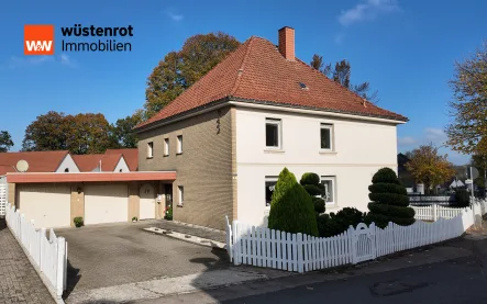 Ansicht 271124 - Haus kaufen in Lage-Hörste - Zweifamilienhaus mit großem Gartenhaus in Lage-Hörste