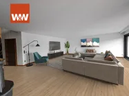 Wohnzimmer - virtuell möbliert