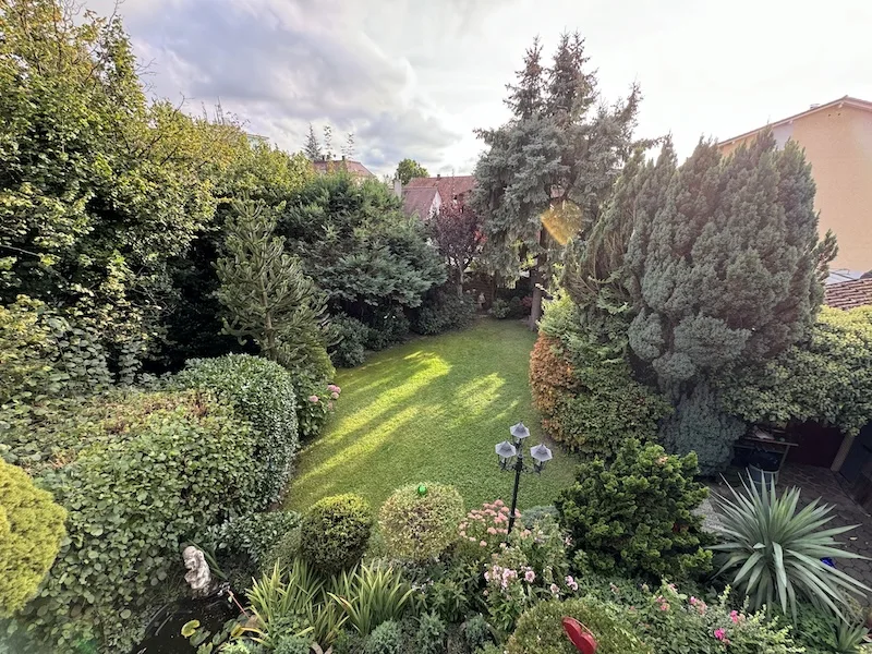 Gartenblick vom Balkon