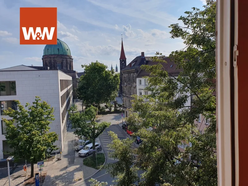 Blick aus dem Fenster vom OG Schlehengasse