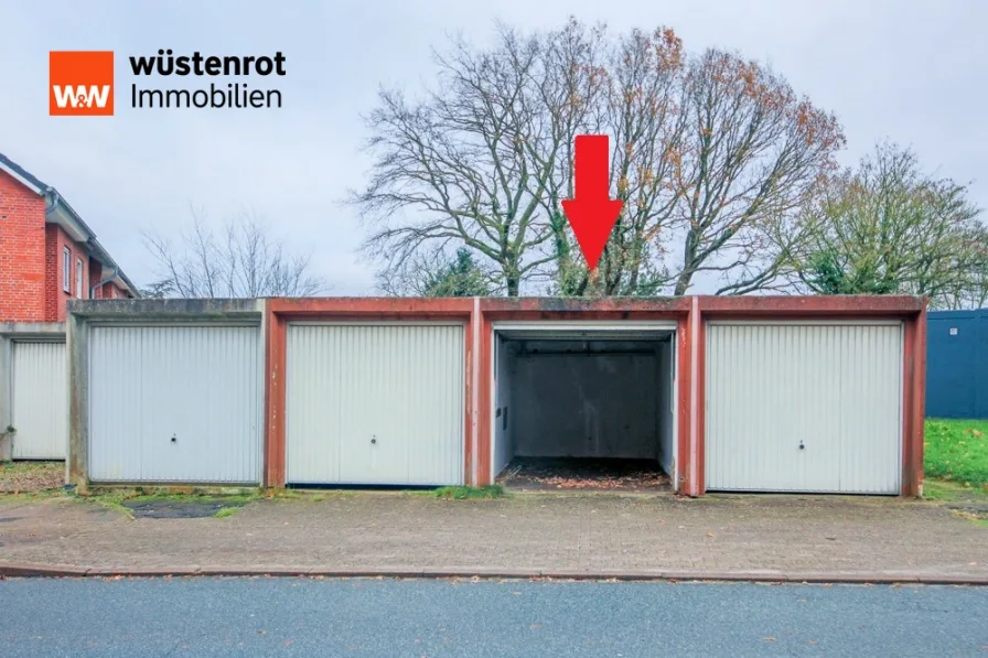 dazugehörige Garage in Reihengaragenanlage 