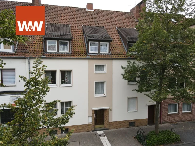 Ansicht vorne - Haus kaufen in Osnabrück - Energetisch saniertes 6 Parteienhaus in Osnabrück mit großem Garten, zentrumnah u. verkehrsgünstig.