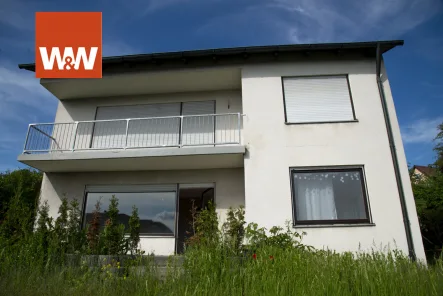 Südansicht - Haus kaufen in Schwandorf - Einfamilienhaus mit traumhafter Aussicht über das ganze Naabtal -trotzdem Zenrumsnähe  Schwandorf