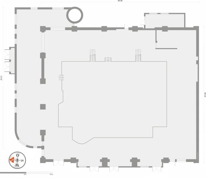 Grundriss - Halle links