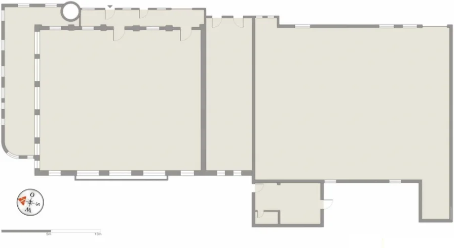 Grundriss - Halle links + rechts und Anbau