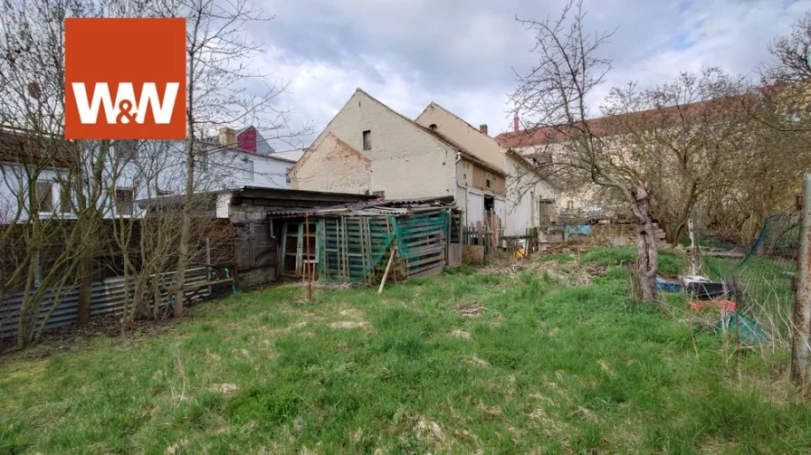 Ansicht vom Garten aus - Haus kaufen in Kamenz - Attraktives Wohn- & Geschäftshaus - mit Charme