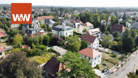 Umgebung - Luftaufnahme - Grundstück kaufen in Radebeul - Baugrundstück in Radebeul Ost - EFH, ZFH oder MFH