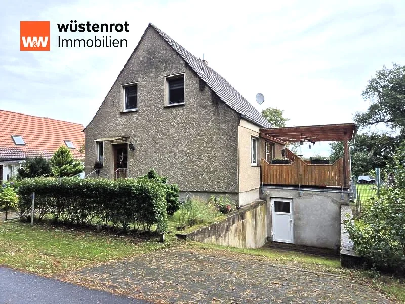 Hausansicht Straßenseite - Haus kaufen in Dabel - Echt Preiswert - See nahes Komfort-EFH in Dabel - ohne Käuferprovision