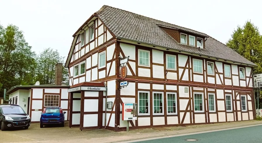 Haupt Haus - Haus kaufen in Emmerthal - Wohnung & Gaststätte (Umbau zu Wohnfläche möglich) mit Hochzeitsaal mit Küche (ca. 250m²).