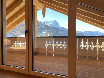 Ausblick Dachgeschosswohnung (Haus A) - Wohnung kaufen in Garmisch-Partenkirchen - Alpspitz-Chalets - Dachgeschoss