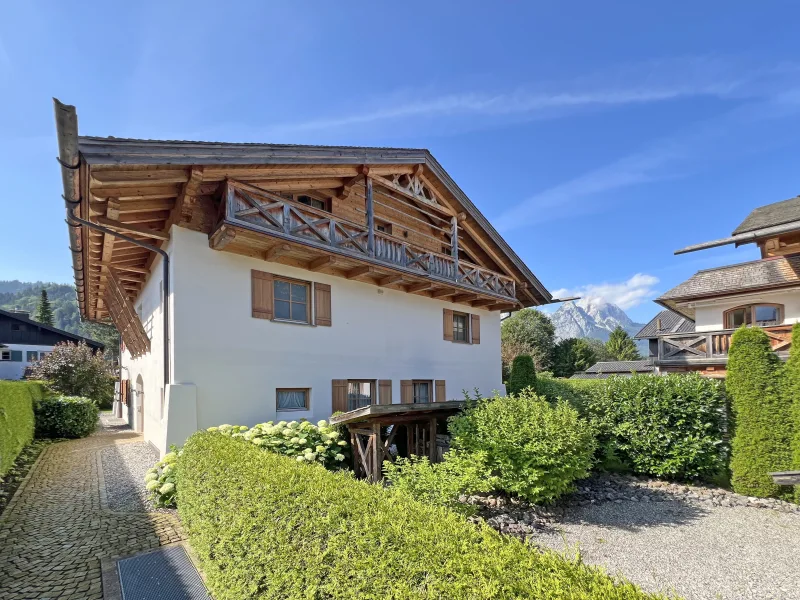 Ansicht Wohnanlage im oberbayrischen Chalet-Stil