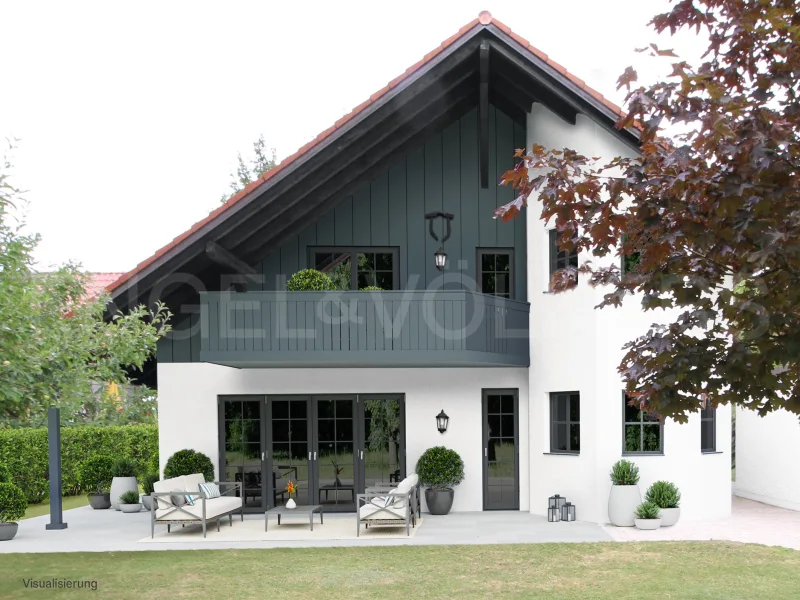 Aussenansicht - Visualisierung - Haus kaufen in Haar-Gronsdorf - Einzigartige Lage, ruhig und viel Platz, nahe München