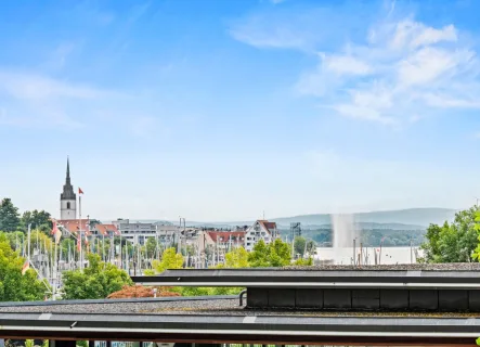 Aussicht vom Schlafzimmer - Wohnung kaufen in Friedrichshafen - Neubauwohnung in unmittelbarer Hafennähe