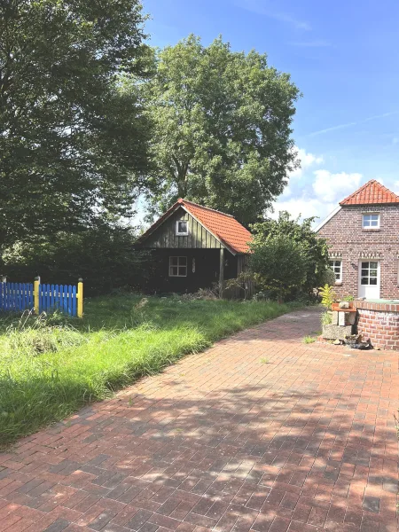 Vorgarten Ferienhaus Trekkinghütte