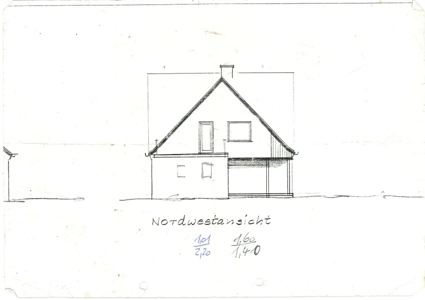 Zeichnung Nordwestansicht