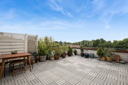 sehr großzügige Terrasse mit Blick in die Boberger Niederung - Wohnung kaufen in Hamburg - Das könnte Ihr Blick auf Boberg sein