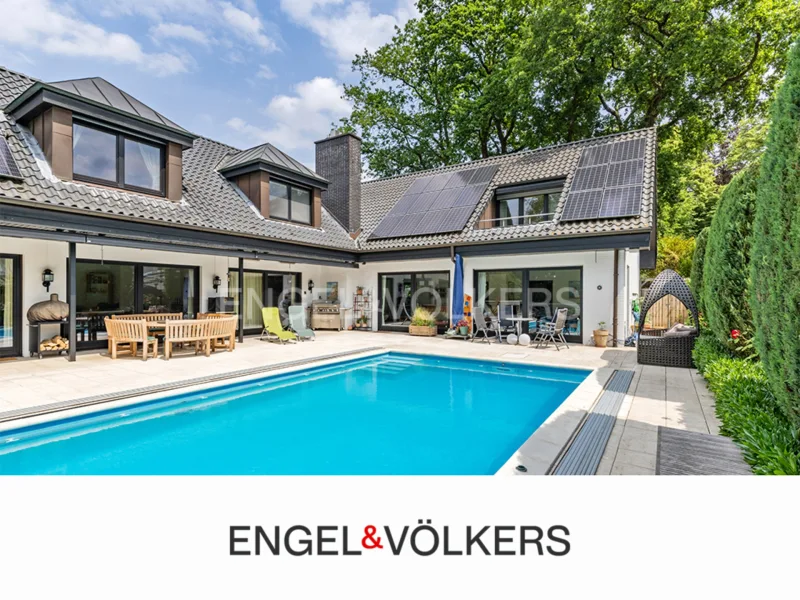 Titel mit Logo - Haus kaufen in Ahrensburg - Mehr geht nicht! - Top EFH mit eigenem Spa & Pool auf 630m² Wohn-/Nutzfläche