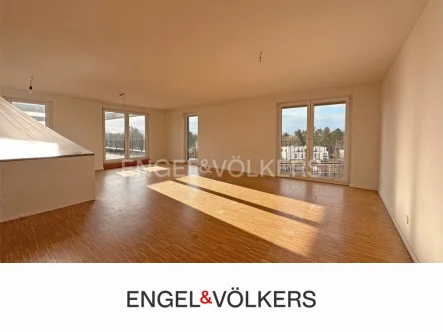 Wohnzimmer - Wohnung mieten in Hamburg - Dem Himmel so nah - 3-Zimmer-Penthousewohnung