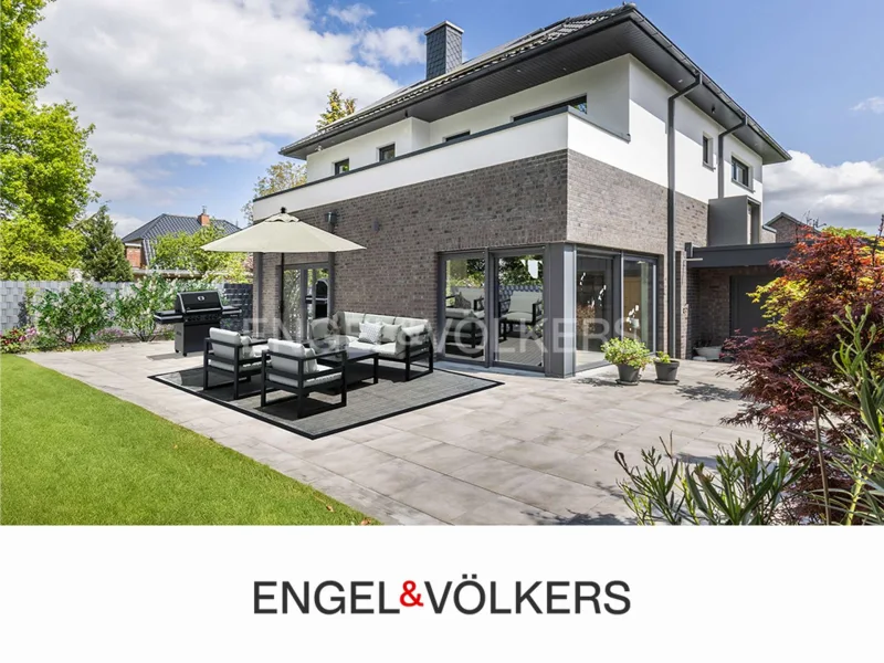 Titel mit Logo Pappelweg Staging - Haus kaufen in Ammersbek - Hochmoderne Villa in guter Lage